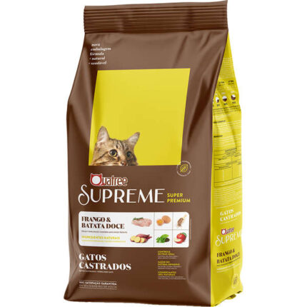 Ração Quatree Supreme Gato Castrado Sabor Frango - 15 Kg