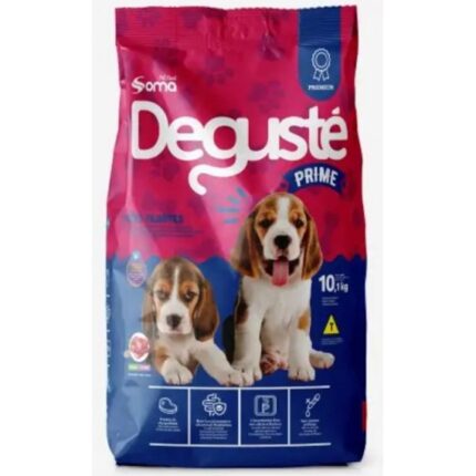 Ração Deguste Prime da Soma para Cães Filhotes de Todas as Raças Sabor Carne - 10,1Kg